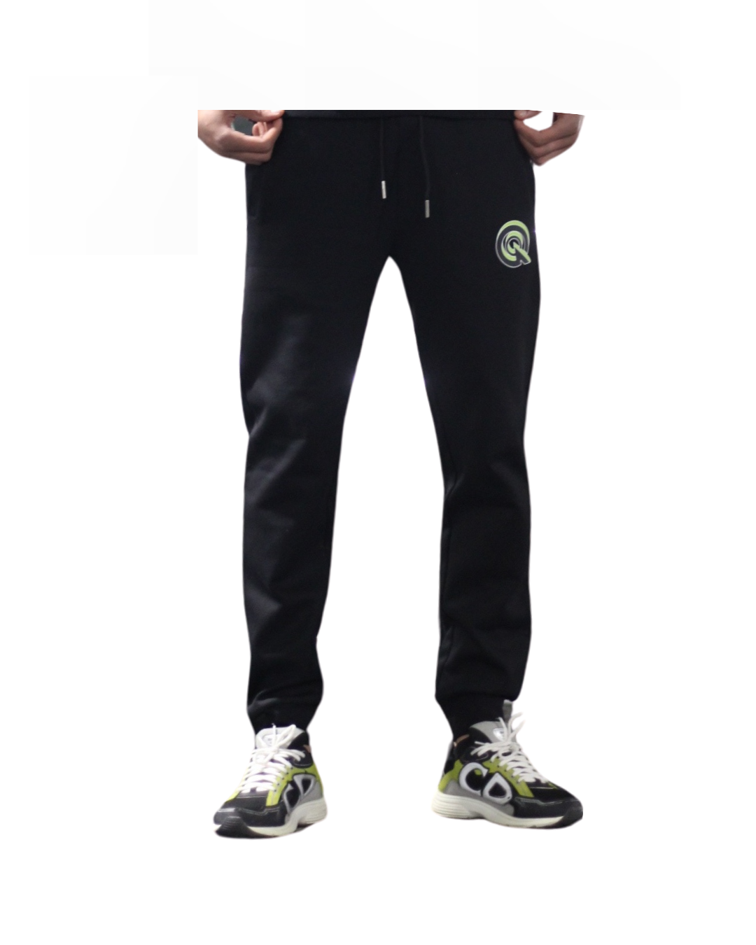BLACK 5Q LOGO COTTON JOGGERS