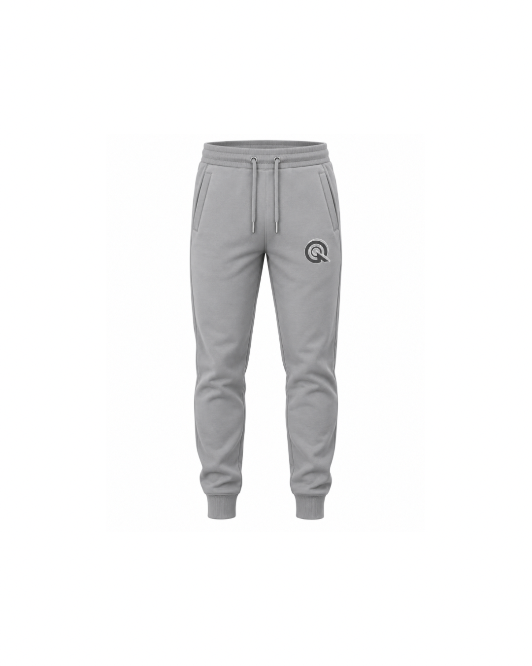 GREY MARL 5Q LOGO COTTON JOGGERS
