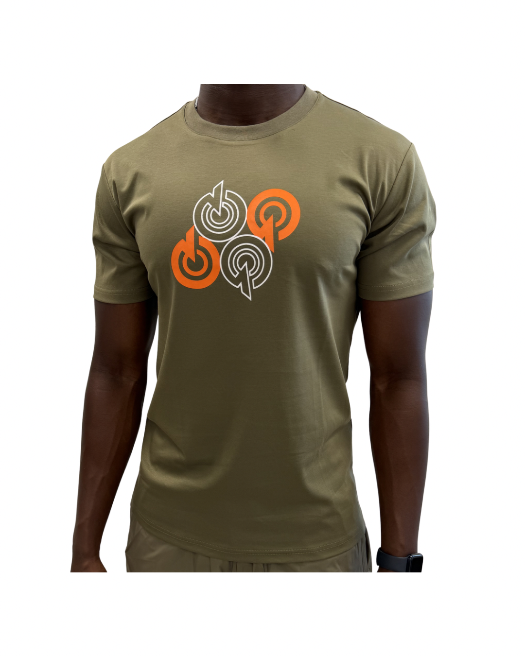 KHAKI/ORANGE 4Q TEE