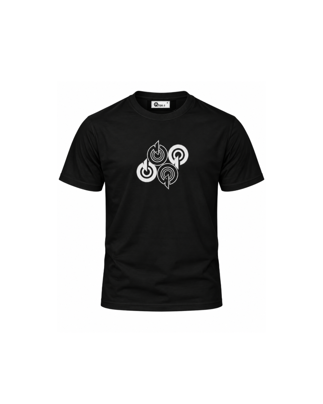 WHITE/BLACK 4Q LOGO TEE