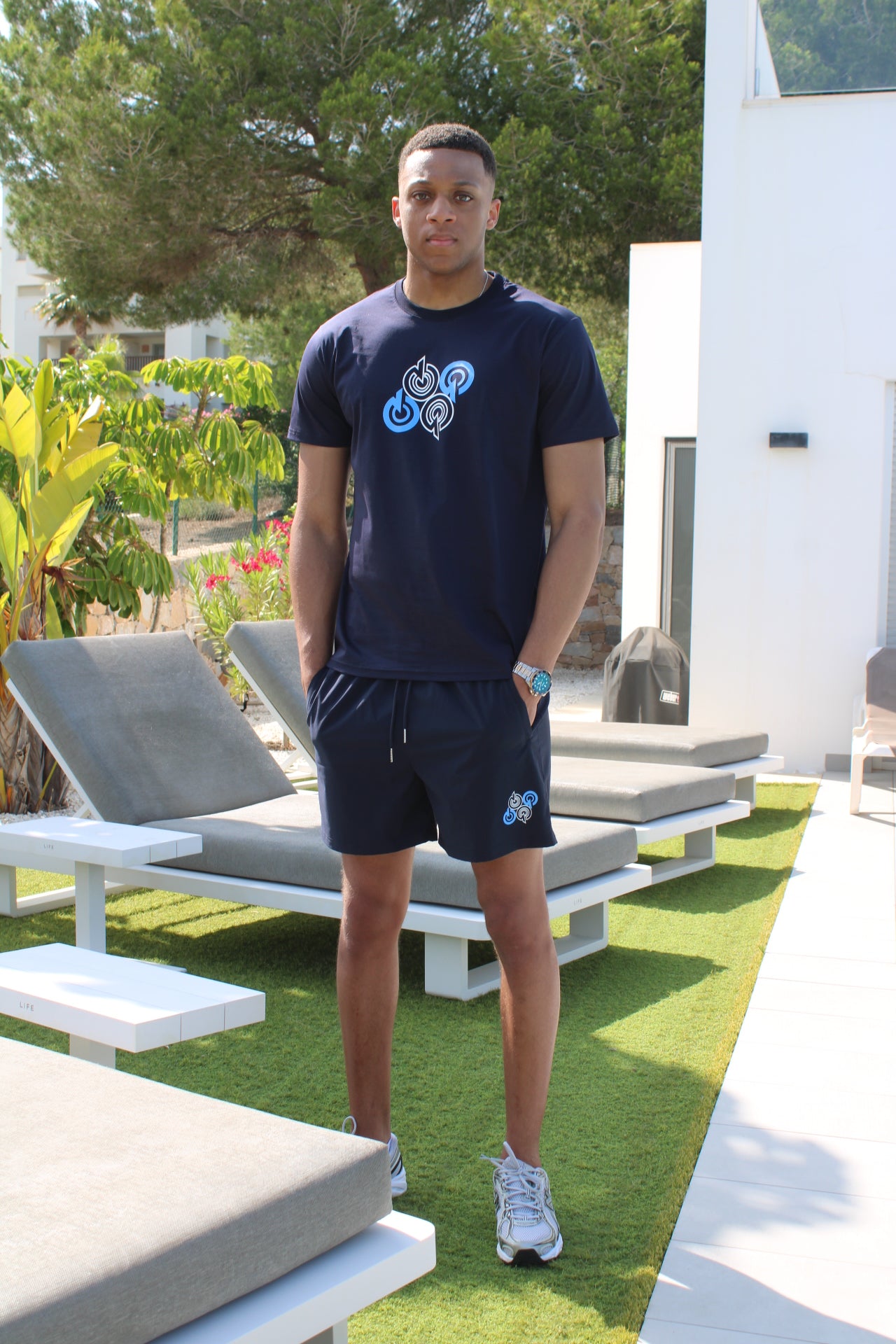 NAVY/BLUE 4Q SWIM SHORTS