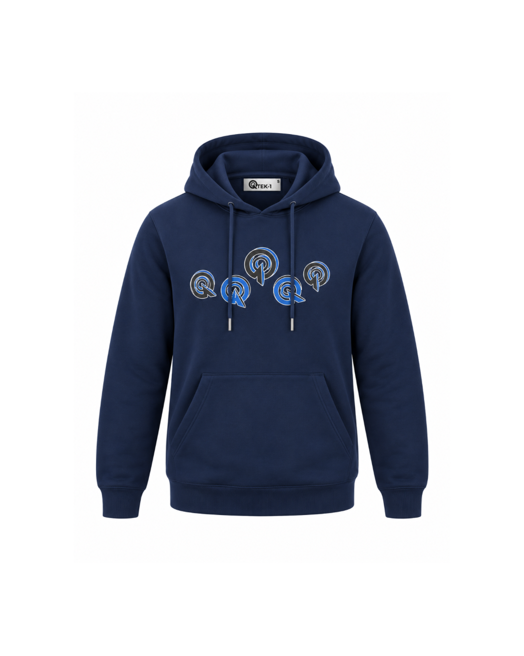 NAVY/ BLUE 5Q LOGO COTTON HOODIE