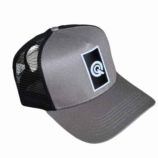 ASH GREY/BLACK REVERSED TRUCKER CAP