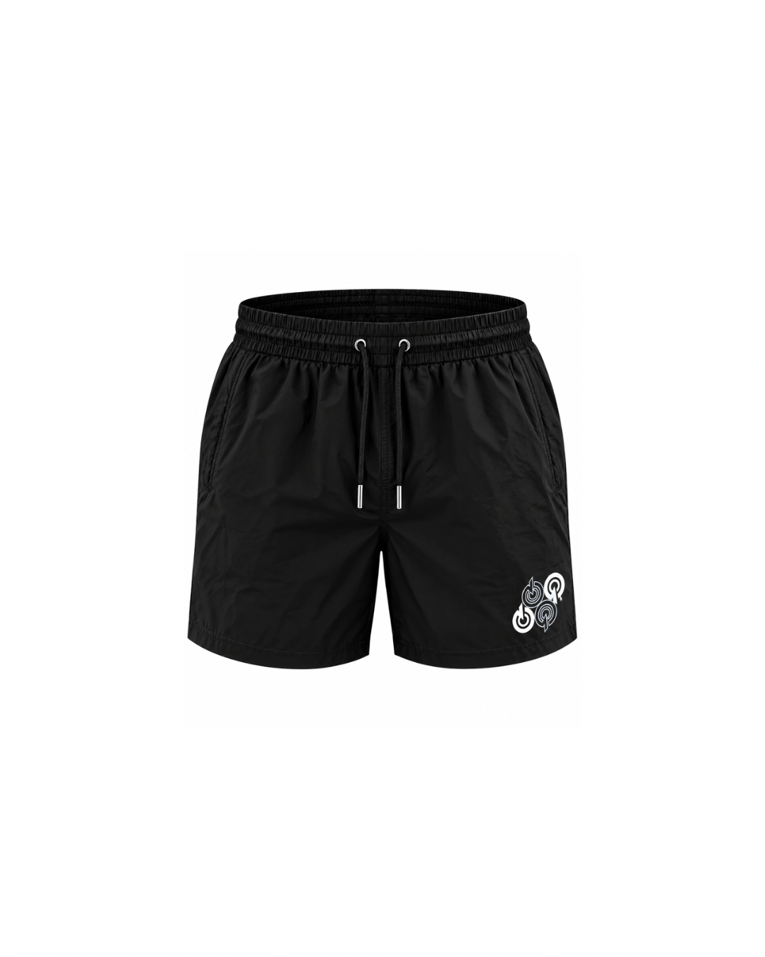 BLACK/WHITE 4Q SWIM SHORTS