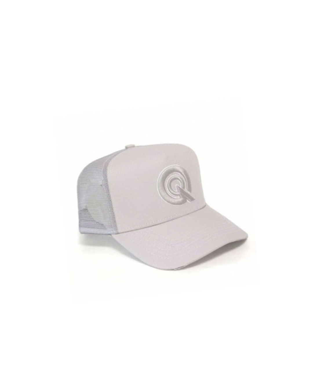 MARL GREY/WHITE “Q” LOGO TRUCKER CAP