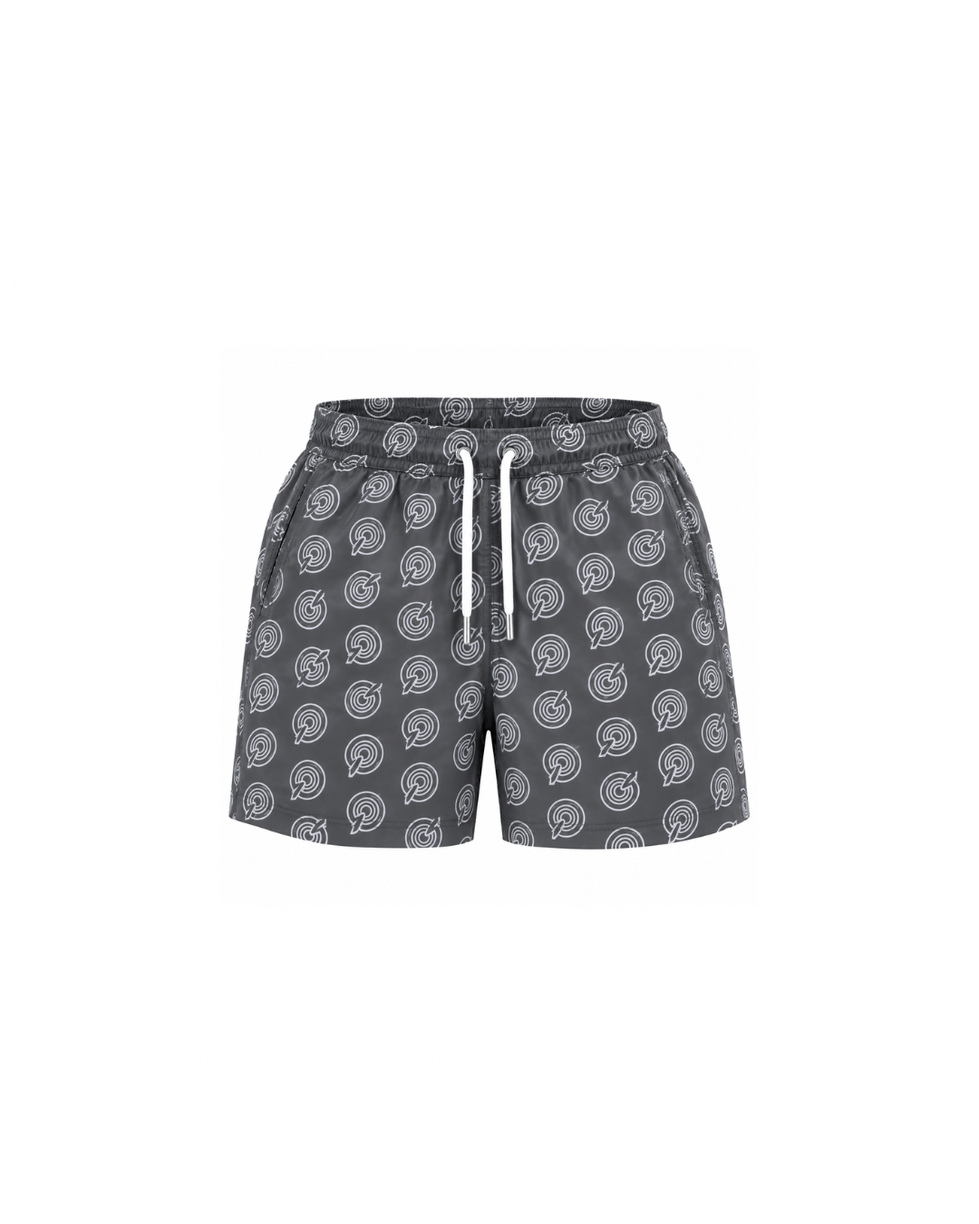 WHITE/MARL GREY OUTLINE Q SWIMSHORTS