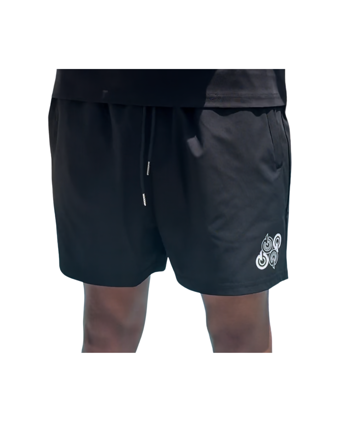 BLACK/WHITE 4Q SWIM SHORTS